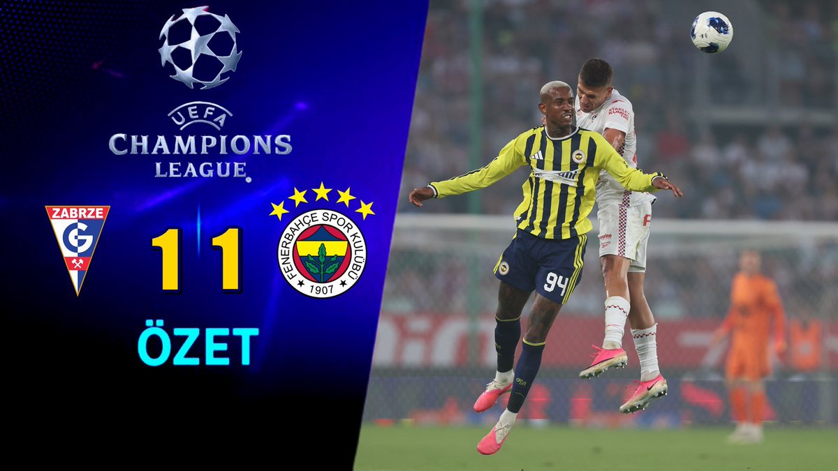FenerFanMH's tweet photo. Gornik Zabrze 🆚 Fenerbahçe | Maç Özeti
TIKLAYIN: https://t.co/uMgbXtkDS6
#Fenerbahçe #GORvFB #GornikZabrze #Talisca #MertGünok #MasonGreenwood #Fred #Skriniar #Asensio #KeremAktürkoğlu #İsmailKartal #ŞampiyonlarLigi #SSportPlus #FenerinMaçıVar