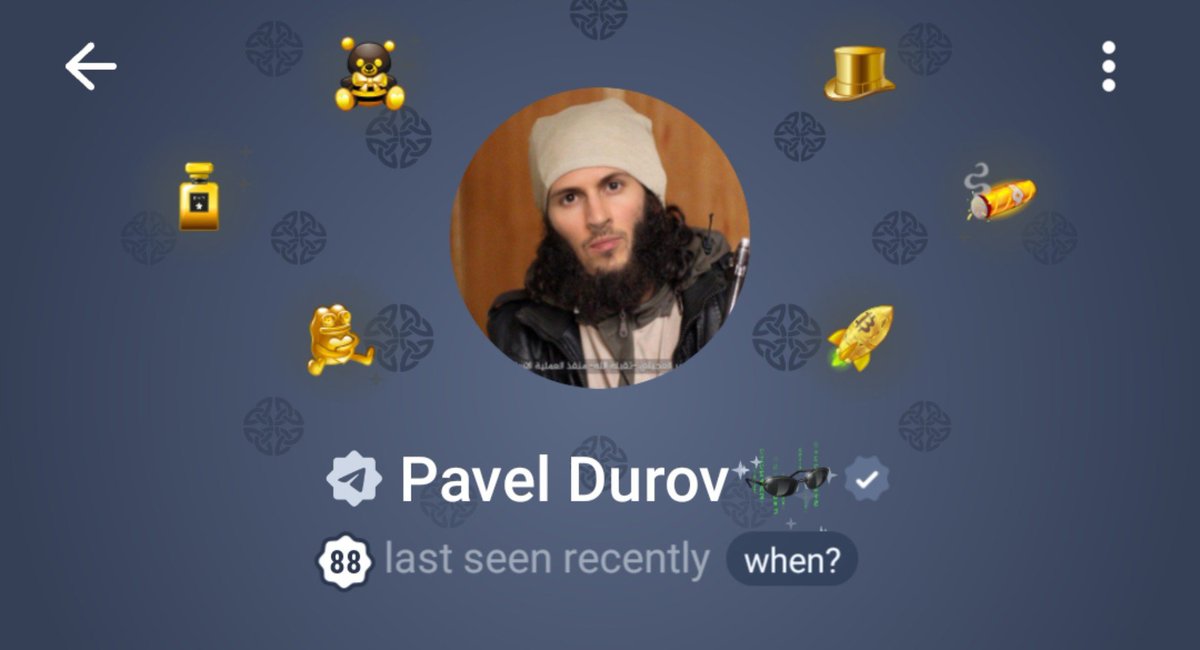 Eyuel88's tweet photo. Telegram CEO Pavel Durov has updated his Telegram profile picture.

What you'd expect from a part-time troll.🤡 https://t.co/GEyq51Gd7u