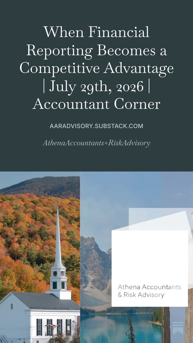 aaradvisory's tweet photo. Strong financial reporting isn't just about compliance. 

It's a competitive advantage. Companies that use accounting to drive decisions grow faster, manage risk better, and attract investors with confidence.

Read more:
https://t.co/V5QRYm46Vd https://t.co/lOW4FpYXR4