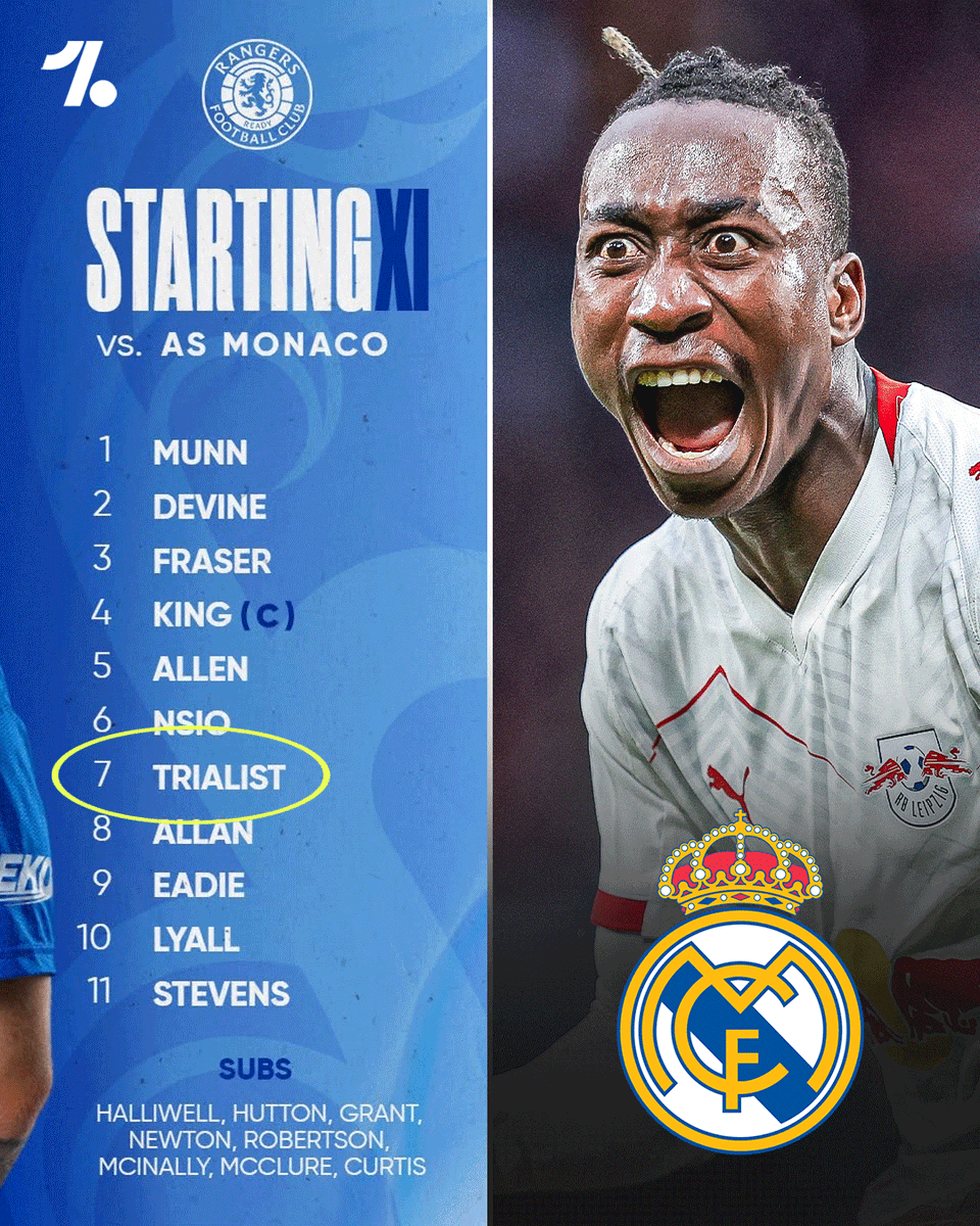 OneFootball's tweet photo. Yan Diomande was rejected by Rangers after a trial in 2023 with the club... fast forward three years later he has now signed for Real Madrid 🤯

Never give up 👊 https://t.co/dvxCWdjbEm