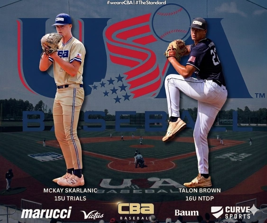 CBABaseballUSA's tweet photo. Congratulations to McKay Skarlanic and Talon Brown for being selected to USA Baseball programs 

McKay Skarlanic - 15u Trials 
Talon Brown - 17u/16u NTDP

#weareCBA | #TheStandard https://t.co/0TFisqcOIa