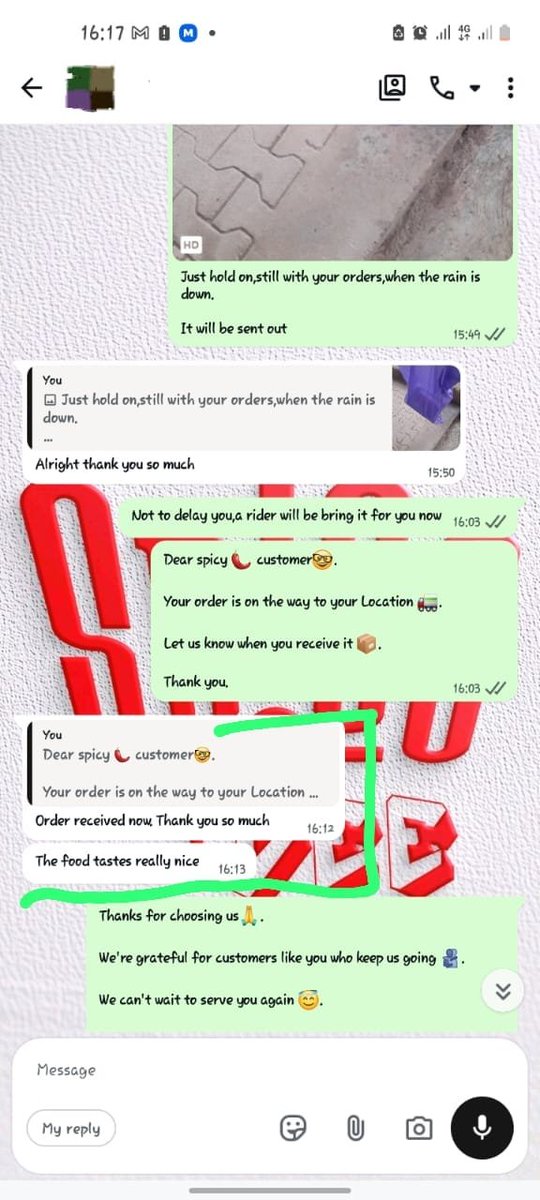 Spicebydee's tweet photo. When the rain tried to stop delivery but SpiceByDee said NO 😂 .

Client review: "The food tastes really nice" -SLIDE 2 https://t.co/1ZBBghM7Pz