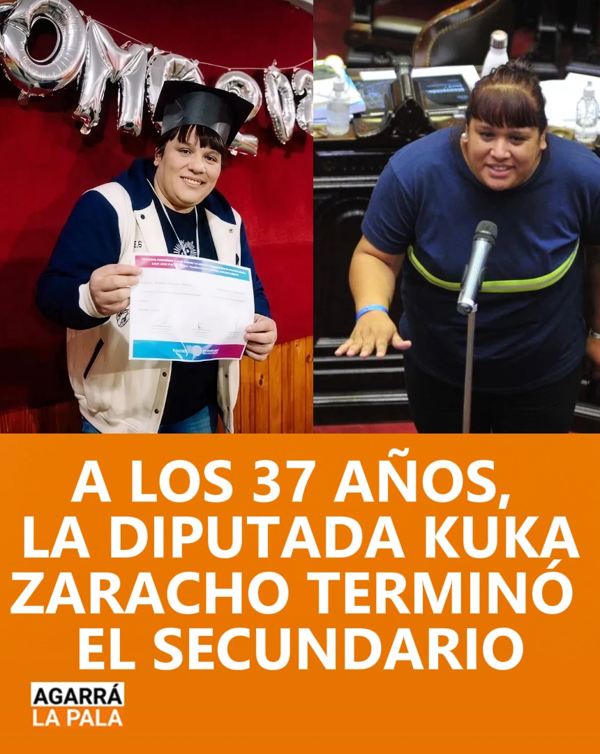 agarra_pala's tweet photo. A LOS 37 AÑOS, LA DIPUTADA KUKA ZARACHO TERMINÓ EL SECUNDARIO.
@JMilei https://t.co/SVEu4KzPM6