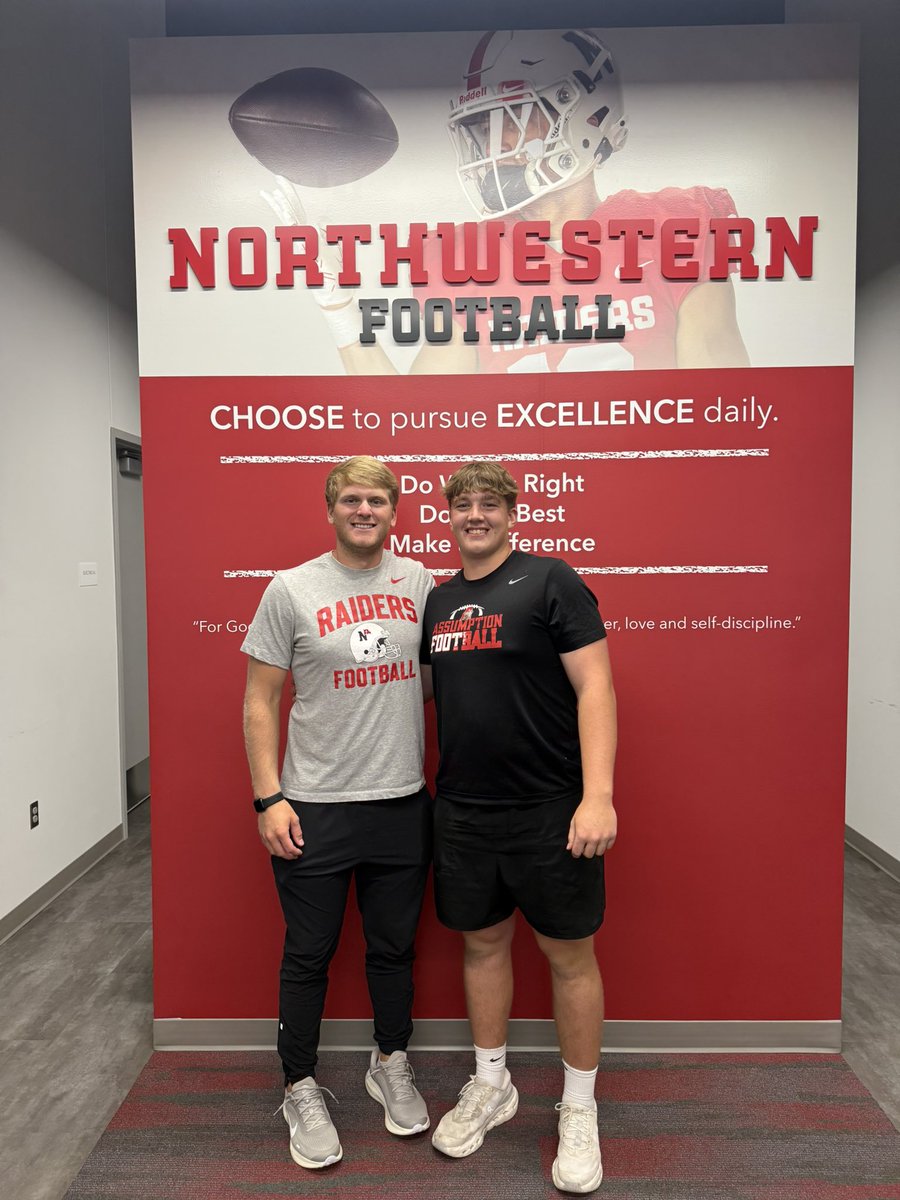 Preston55221's tweet photo. Had a great visit today to @nwc_fb and after a great talk with @coachmmmcc and @CoachGramstad I am grateful to say I have received an offer! https://t.co/PsYSdVAuiv