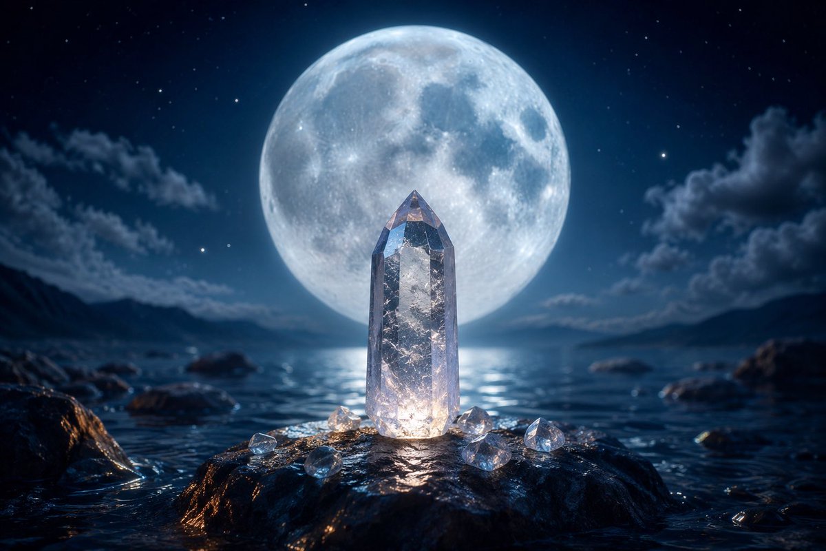 alfredoistic's tweet photo. 📌 Bajo la luz de la Luna Llena, incluso el cristal más silencioso nos recuerda que la verdadera claridad siempre nace desde el interior. 🌕✨💎 https://t.co/b2ULVwFzW5