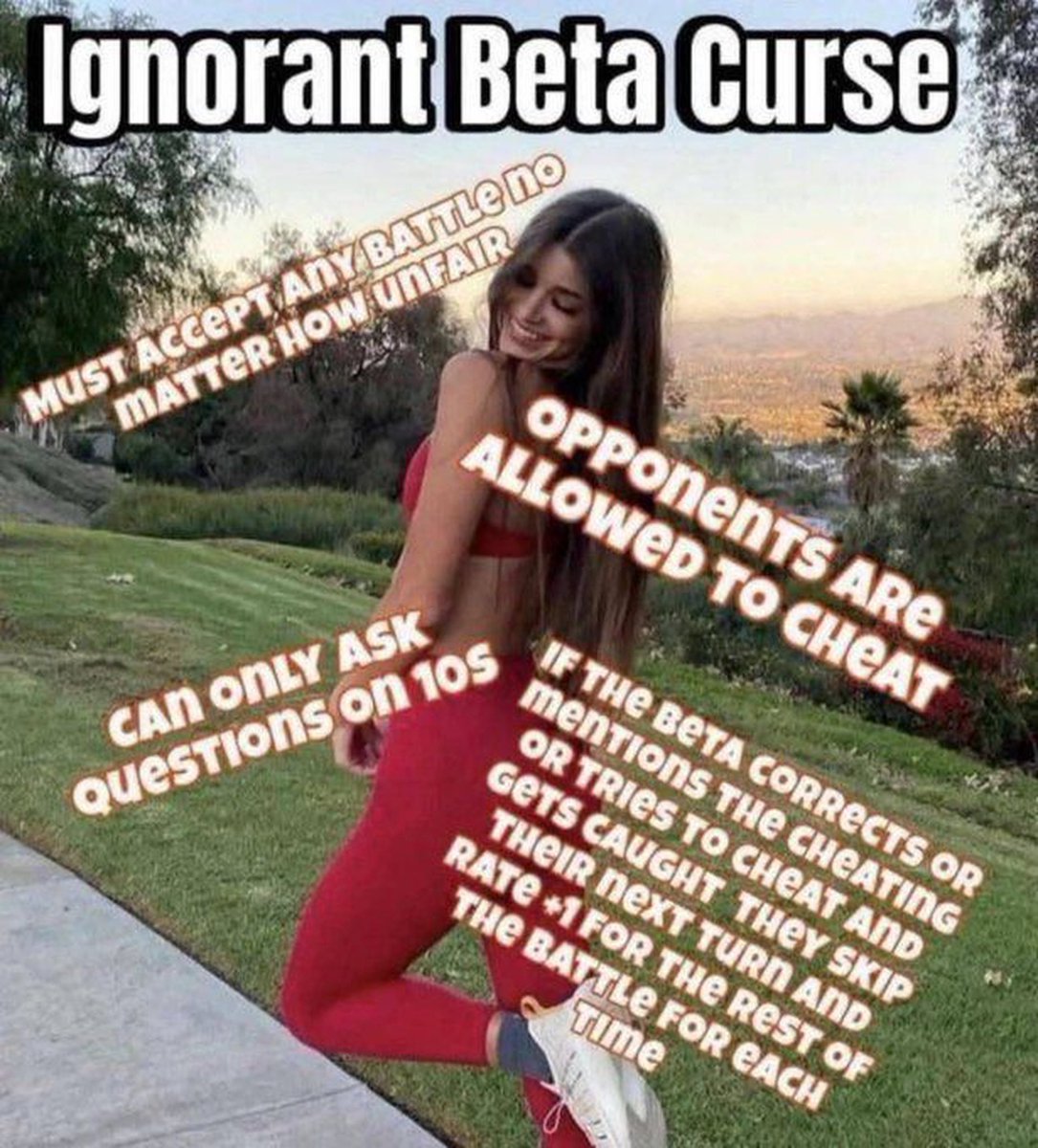 PinkLette_Slut's tweet photo. I’ve just been given this curse until I win 3 battles… pls come battle me to I can get rid of it https://t.co/tZY7NAIHuu