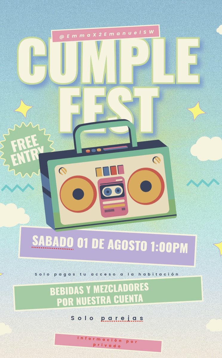 EmmaX2EmanuelSW's tweet photo. Invitación abierta para que nos acompañen a esta pequeña reunión. 

Mas información por MD https://t.co/aYHNb8Xjaa