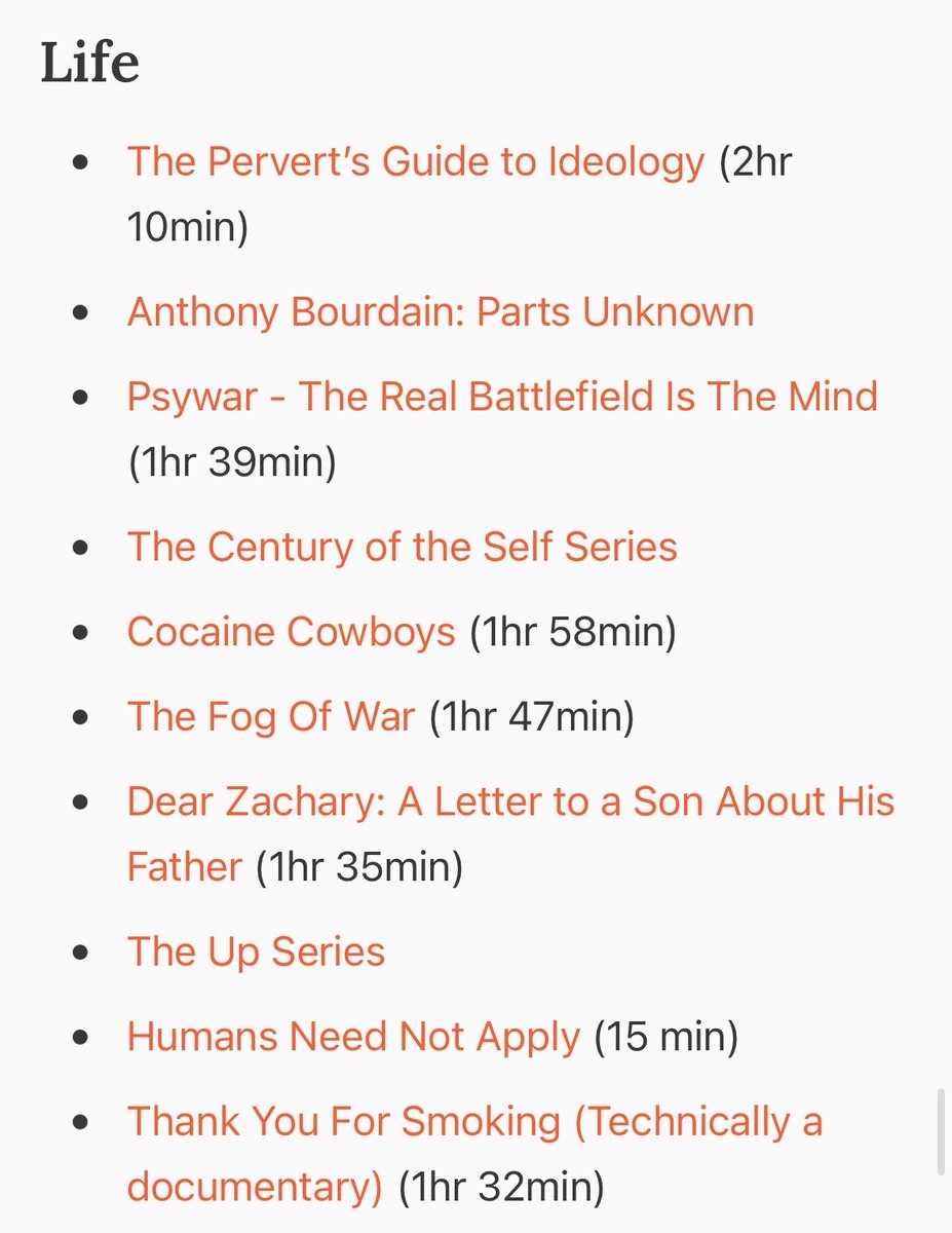thebeautyofsaas's tweet photo. putting together the best documentary list on the internet https://t.co/47WYqEalWj