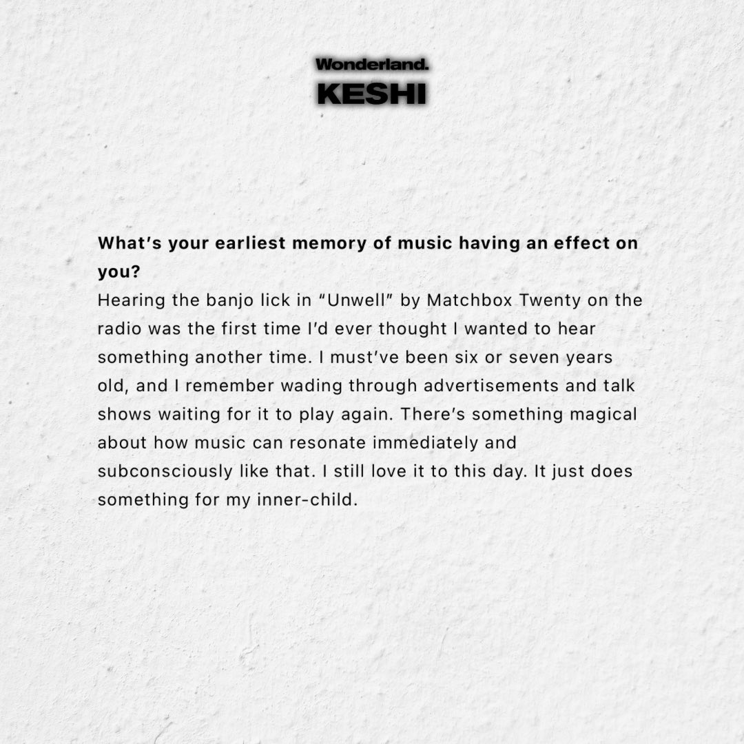 keshiupdates's tweet photo. “If I could do one karaoke duet with Miley, it would be… “Don’t Stop Believing” by Journey, hands down” 

Keshi for Wonderland Magazine: WONDERLAND SUMMER 2026. GUEST EDITED BY MILEY CYRUS 🖤

Read the full article here: https://t.co/VWtJvNstmA https://t.co/lr8LNqh03H