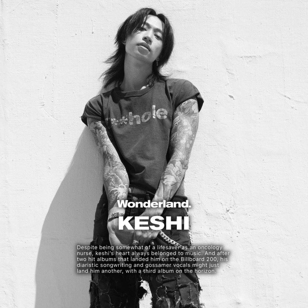 keshiupdates's tweet photo. “If I could do one karaoke duet with Miley, it would be… “Don’t Stop Believing” by Journey, hands down” 

Keshi for Wonderland Magazine: WONDERLAND SUMMER 2026. GUEST EDITED BY MILEY CYRUS 🖤

Read the full article here: https://t.co/VWtJvNstmA https://t.co/lr8LNqh03H