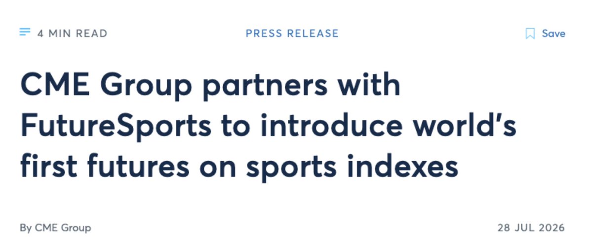 Enter CME Group and an index startup called FutureSports