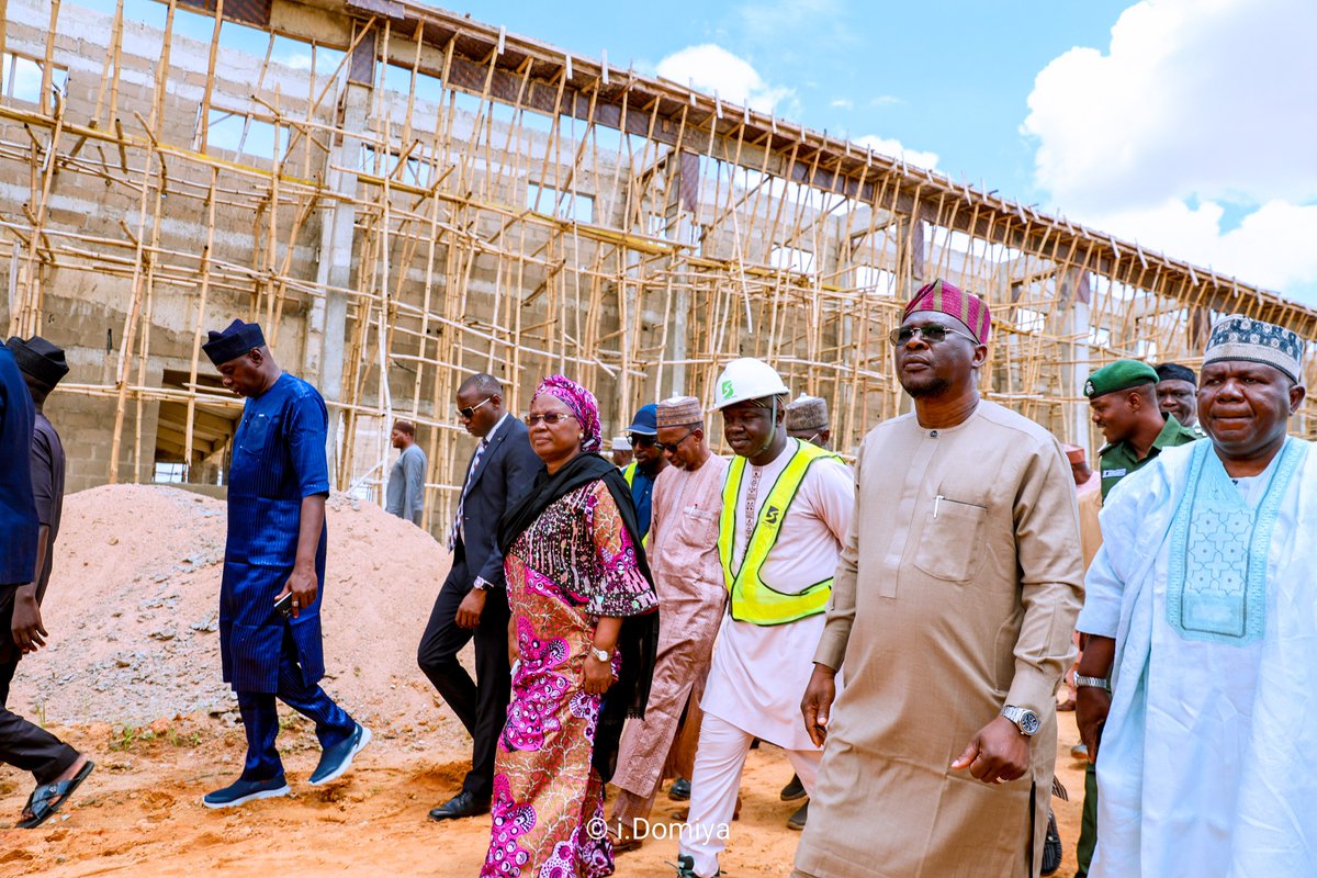 GovernorAUF's tweet photo. Today, I inspected the ongoing Adamawa State Ultra-Modern Stadium and the new NYSC Permanent Orientation Camp. Every project we started must be completed to the highest standard because our people deserve results, not excuses. We have met our obligations to contractors, and I expect them to meet theirs. Until my last day in office, I will keep pushing to deliver the infrastructure that strengthens our economy, expands opportunities for our youth, and moves Adamawa forward.