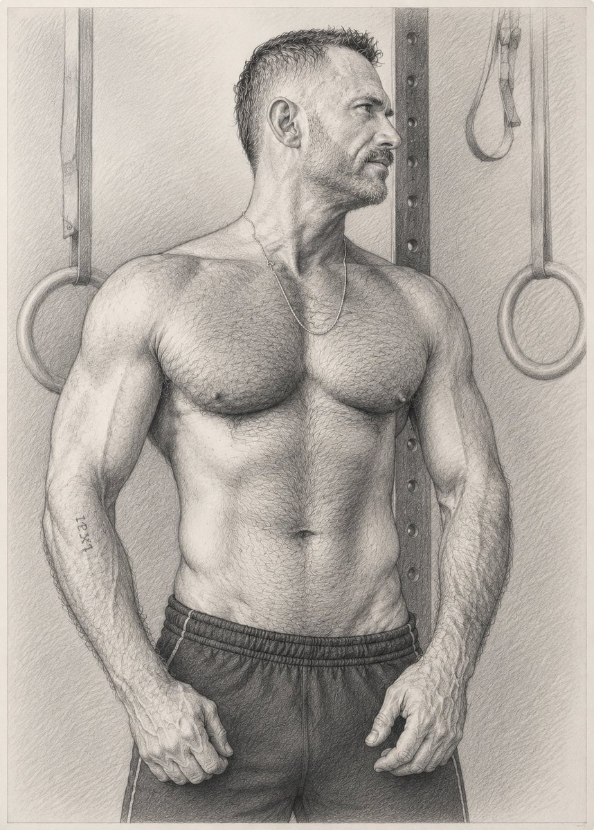 TomOfFlorence's tweet photo. In academic drawing, the body is never just a body. It is an architecture to understand, a form to build, a sculpture shaped through study, discipline, and observation. 💪

🖤

#TomOfFlorence #FigurativeArt #ContemporaryArt #BodyAsArt #gayart https://t.co/MOQncAQ7Kw