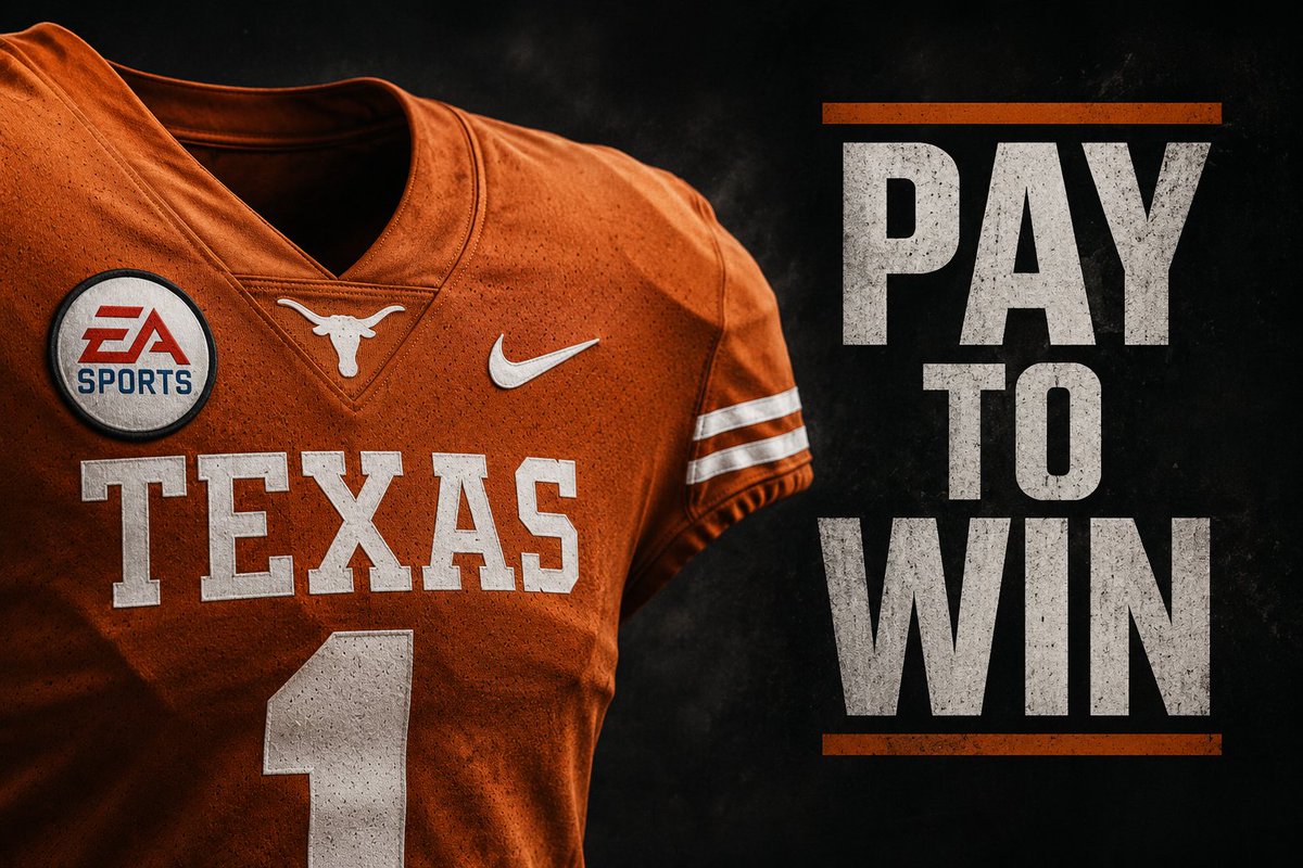 soonersicko's tweet photo. BREAKING NEWS🚨

Texas Announces $20 Million Deal With Electronic Arts for Jersey Patch Beginning in the 2026 Season.

Typical choice by the Longhorns, considering EA has long had a reputation as one of gaming's most "scumbag" companies. https://t.co/DF3RPK6UkP