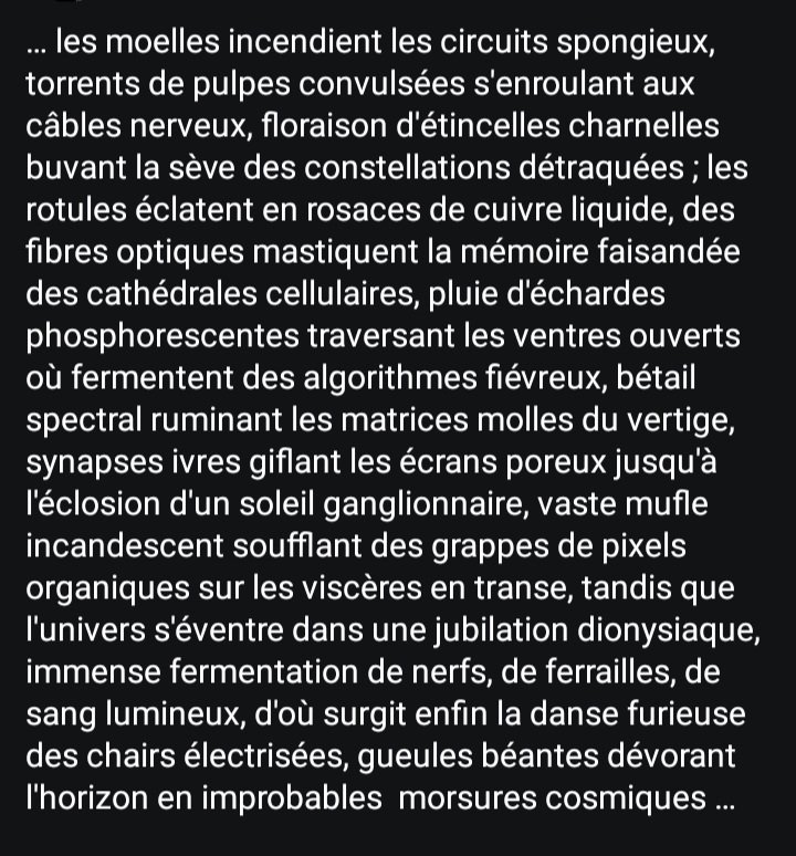 younisos's tweet photo. Poésie viscérale, charnelle et expérimentale
....
#PoésieTrash #poetry #LittératureUnderground #érotisme #flesh #undergroundpoetry #ExperimentalPoetry
#poésieexpérimentale #poesie
#poésiecontemporaine #cyberpunk
#ai #cyberflesh #dystopique #dystopian #dystopia
#digitalflesh https://t.co/cnptDIdweT