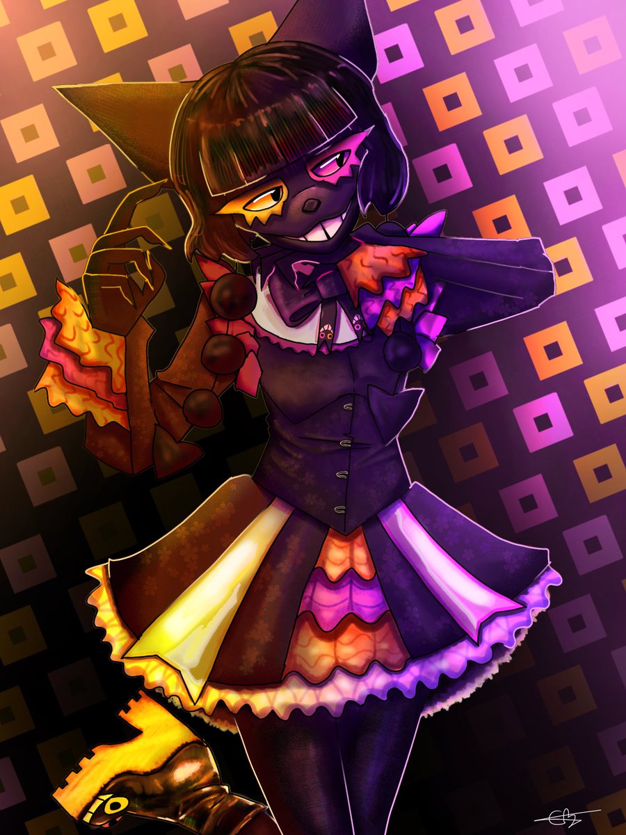 CommunistBee's tweet photo. I loved this cosplay so much I decided to draw it!! 🟡  🟣
#Deltarune #Deltarunefanart https://t.co/KuunCqsL2v