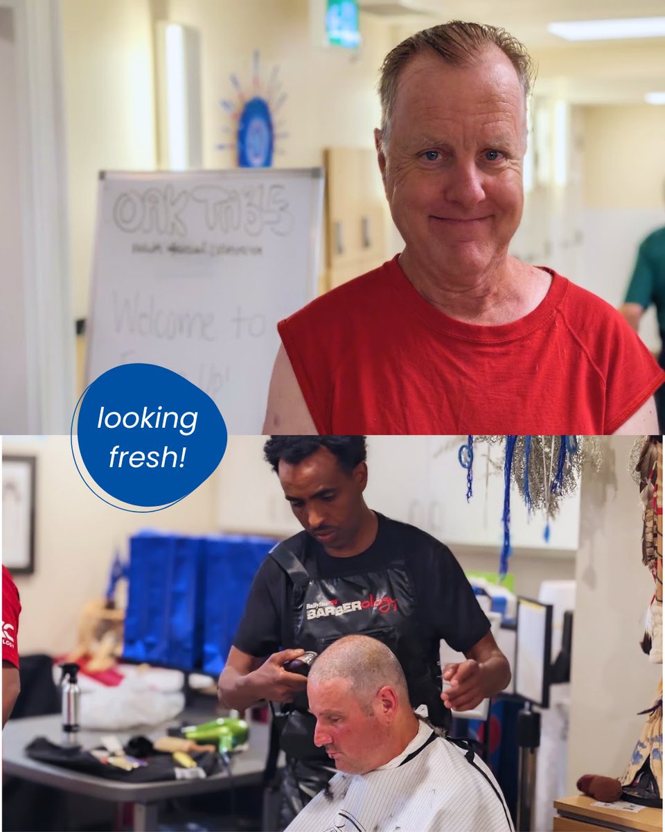 1justcity's tweet photo. Thank you to Islamic Relief Canada for generously volunteering their time and providing haircuts and hygiene supplies to our community members. Your kindness helped our guests feel refreshed. We are grateful for community partners who make our community a more caring place.💙 https://t.co/dFojdu0034