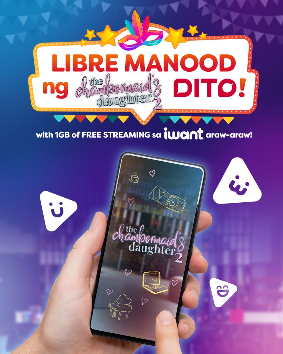 ofc_iwant's tweet photo. Still hwaiting for Team GeLex? DITO tayo! 🥹🫰

There’s always room for more kilig in #TheChambermaidsDaughterSeason2, with up to 2 hours of FREE STREAMING sa iWant ARAW-ARAW via DITO Plus! For DITO subscribers only–simply download the DITO app -> click D+ -> and open iWant to start streaming! https://t.co/cqTUDknJ1p

#DITOxiWant #LIBREiWantDITO #TCDiWant

Terms and conditions apply. Promo period runs from June 1, 2026 to December 31, 2026. DTI Fair Trade Permit No. FTEB-258222 Series of 2026.