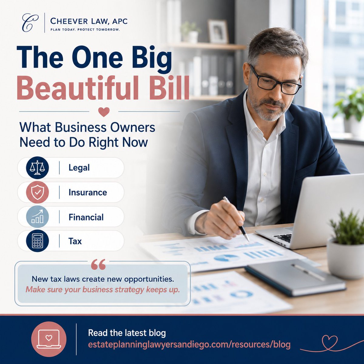 CheeverLaw's tweet photo. The biggest opportunity isn't simply knowing the law changed - it's taking action before another tax year passes. A coordinated review today can help ensure your business is positioned to make the most of these new rules.

📖 Read the full blog here: https://t.co/jFd36C7aXD https://t.co/Z7TjtBibZm