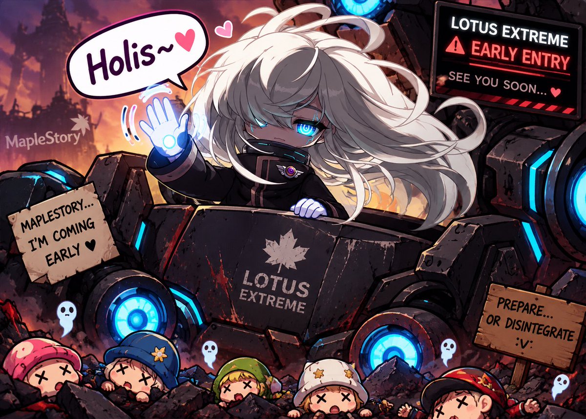RandyxDMS's tweet photo. 🔥 Possible Lotus Extreme incoming?

Nexon says a new boss difficulty is coming earlier than planned, designed for top-tier Maplers, with a new difficulty level added to an existing boss.August 20 👀So... Lotus Extreme?
Or are we getting something completely unexpected? 🤔💀What do you think? 👇

@MaplestoryU
#MaplestoryN