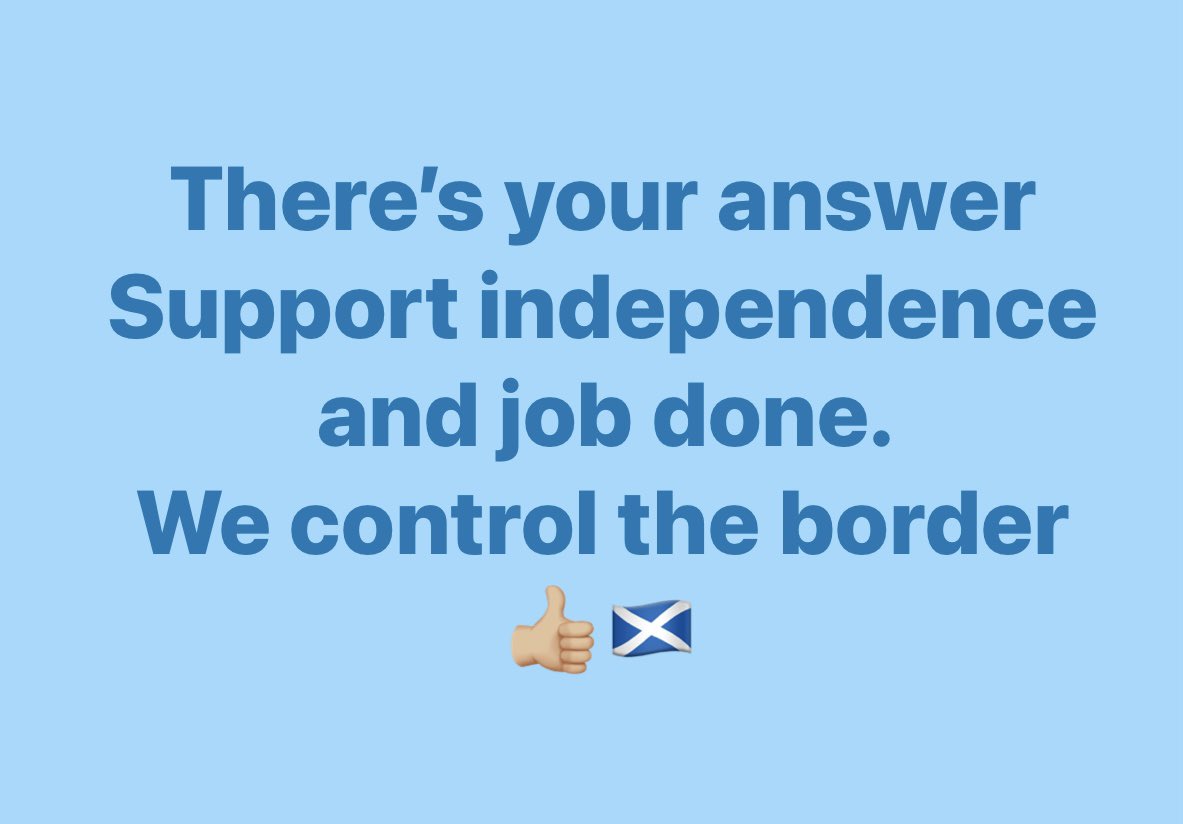 ClansmanIsle's tweet photo. So-called ‘unionists’ want to limit immigration with a strong border

Well…an independent Scotland according to them there would need to be a hard border between Scotland and England

Problem solved🤷🏻‍♂️

Virtually all immigrants come in through England

A hard border stops that. https://t.co/y8uCRSmvIF