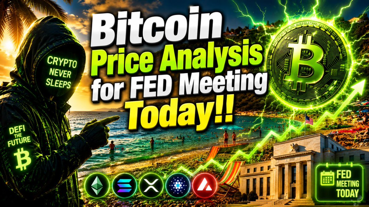 100xYOLO's tweet photo. FED Meeting Today - What it means for Bitcoin Altcoins Crypto Prices https://t.co/3tdu5EbcKm via @YouTube 
#bitcoin #ethereum #crypto #memecoin #memes #fed #cryptounderground #alessandrodecrypto https://t.co/tWXsHuwwnP
