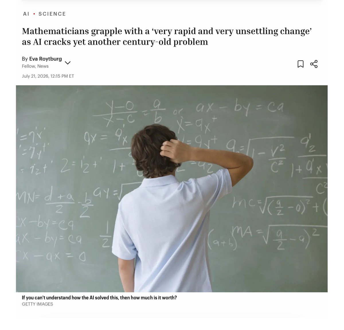 전 세계가 월드컵 결승전을 지켜보는 동안, AI가 87년 된 수학 문제를 해결했습니다. 대표 이미지