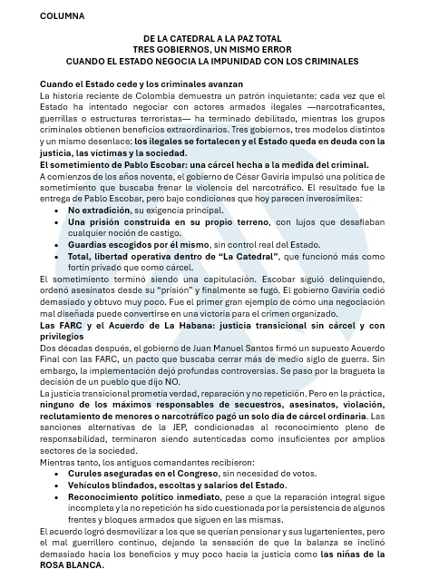AponchoTinoco's tweet photo. @RevistaSemana @ABDELAESPRIELLA 
Lo que realmente ha pasado con los fallidos intentos de algunos gobiernos por traer la paz y la justicia en Colombia https://t.co/pQE5bmjjsW