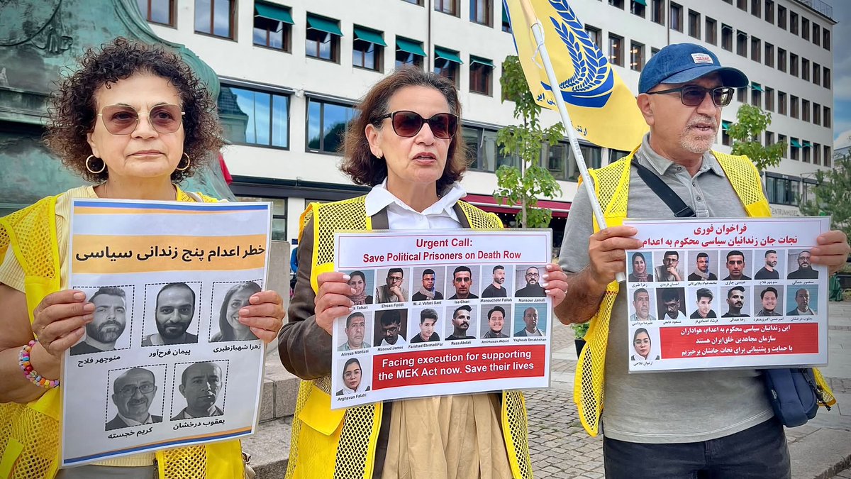 4FreedominIran's tweet photo. 8-Gothenburg, Sweden — July 28, 2026: MEK supporters strongly condemn the mullahs’ execution machine in Iran, marking Week 131 of “No to Execution Tuesdays.”
Down with the executioner regime!
#StopExecutionsInIran #FreePoliticalPrisoners #NoDeathPenalty https://t.co/fB5tu9Z1Tw