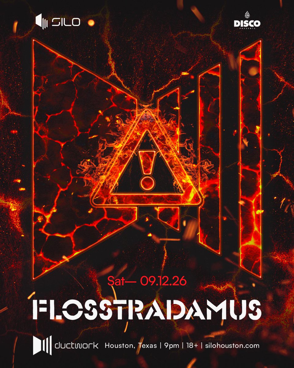 ductworkhouston's tweet photo. HOUSTON ⚠️ we're bringing FLOSSTRADAMUS back to Texas on Sat, September 12th to Ductwork 🔥

Sign up to receive an alert when tickets go on-sale and be entered for a chance to win 2 GA passes → https://t.co/tIVgKhb9Ec

🎟: Tickets on sale Thurs, July 30th @ 11am CT https://t.co/bRPnVrDMVN