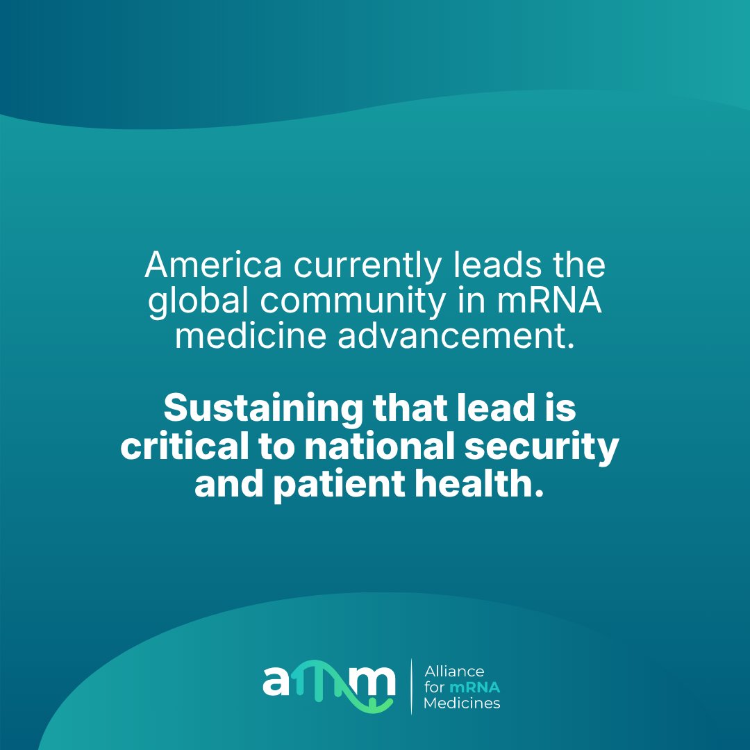 rnaalliance's tweet photo. Global leadership in #mRNA medicine takes sustained investment – like the Department of Defense's funding of #mRNA research to protect American warfighters from deadly diseases abroad.

Keeping that lead matters at home too. It's how we protect patient health and make sure America isn't relying on other countries for the next breakthrough treatments.

Learn more: https://t.co/rJcwd84Sif