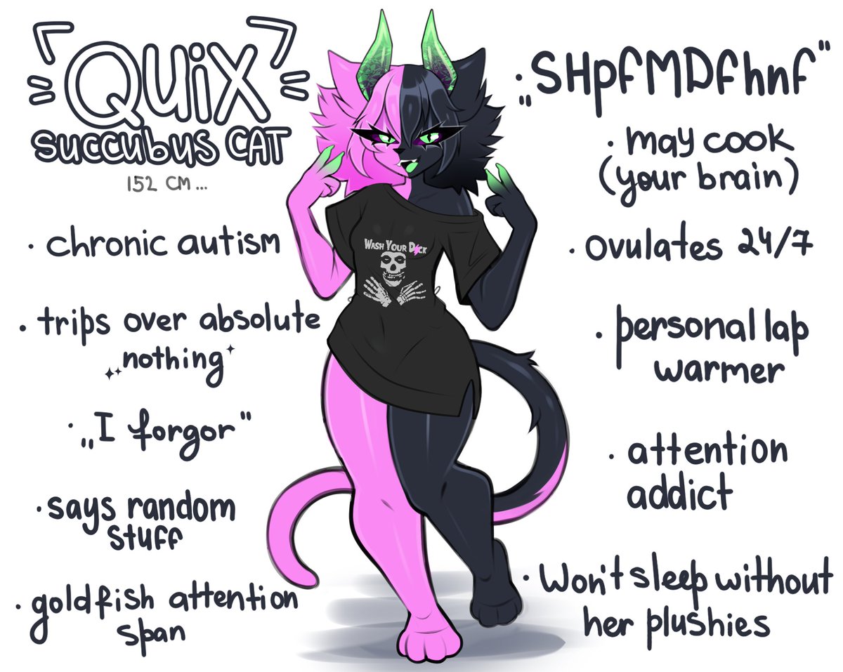 MintyQuix's tweet photo. Finally made a reference for my OC Quix x3 https://t.co/tsd6BHargI