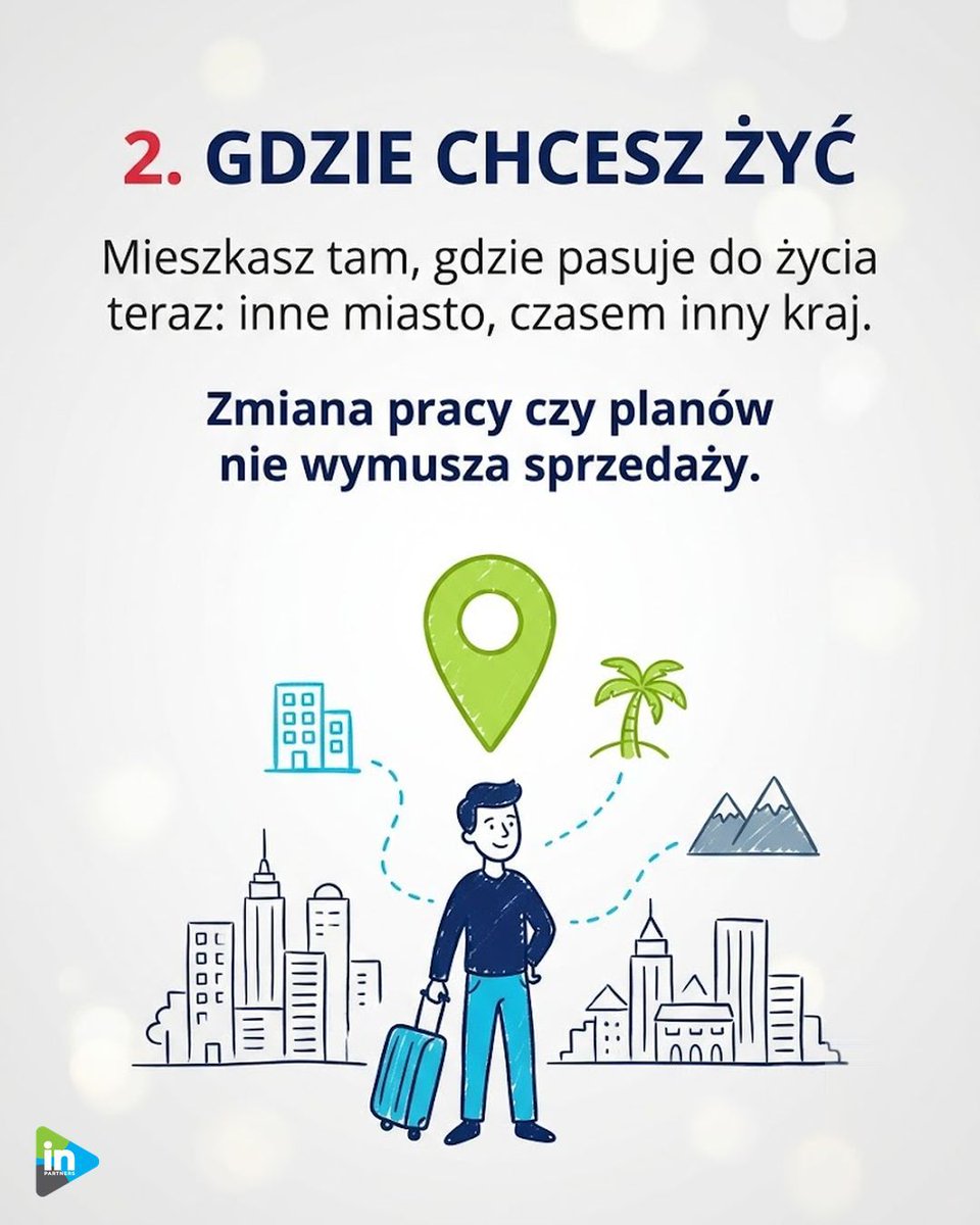 macioszek_aw's tweet photo. Kupując mieszkanie zwykle zakładasz: mieszkam tam, gdzie kupuję. A to dwie osobne decyzje.

Możesz kupić w jednym miejscu, wynajmować je, a samemu mieszkać tam, gdzie chcesz żyć.

Elastyczność ma wartość, ale policz obie strony: koszty, obowiązki, podatek od najmu. https://t.co/DjFTziB3n1
