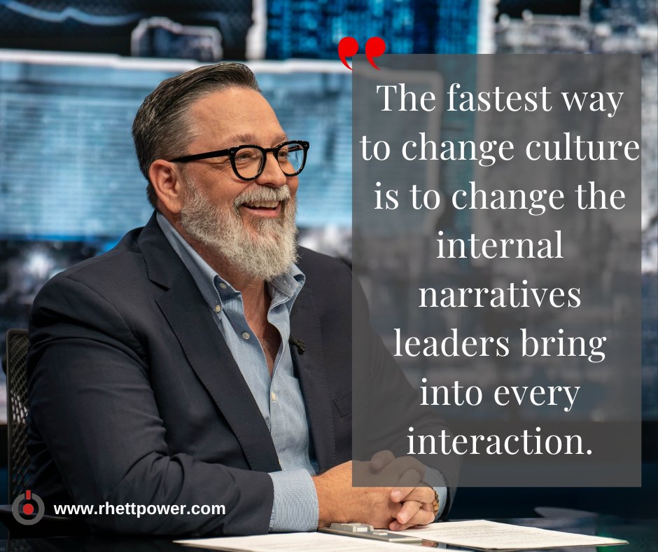 rhettpower's tweet photo. Culture changes when leaders change the internal narratives they bring into every interaction.

Shift the thinking, and you influence behavior. Influence behavior, and culture begins to change.

#Mindset #CultureChange #Leadership #Accountabilityinc https://t.co/whV9EnT3gM