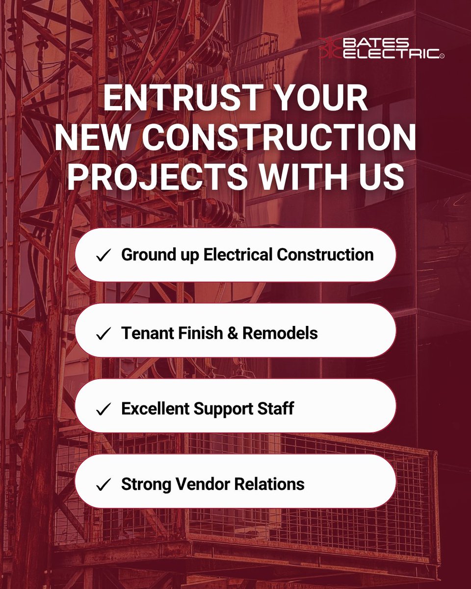 bateselec's tweet photo. Every successful build starts with the right team. Bates Electric is your go-to partner for new construction in Tampa!

#BatesElectric #NewConstruction #CommercialConstruction #TampaElectrician #BuildWithBates https://t.co/M8A6dHgGfY