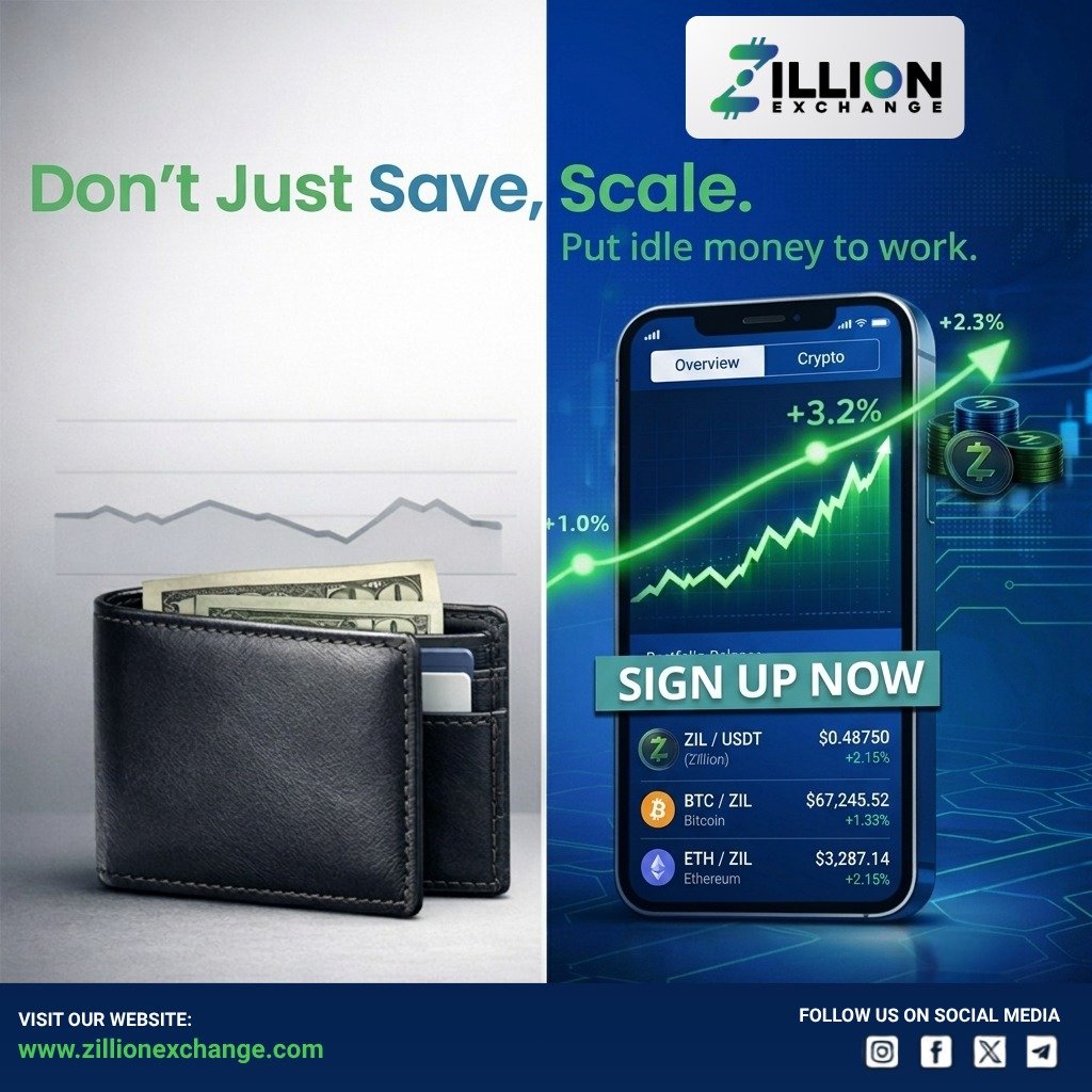 Zillion_exc's tweet photo. Don’t Just Save, Scale. 📈💡
Leaving cash sitting idle in your wallet won’t build wealth!

📲 Ready to grow? Sign up now at https://t.co/5fFIaoEW4z!

#CryptoTrading #ZillionExchange #Crypto #InvestSmart #PutYourMoneyToWork #FinancialFreedom #WealthBuilding #CryptoCommunity https://t.co/kjqYSG1hl5