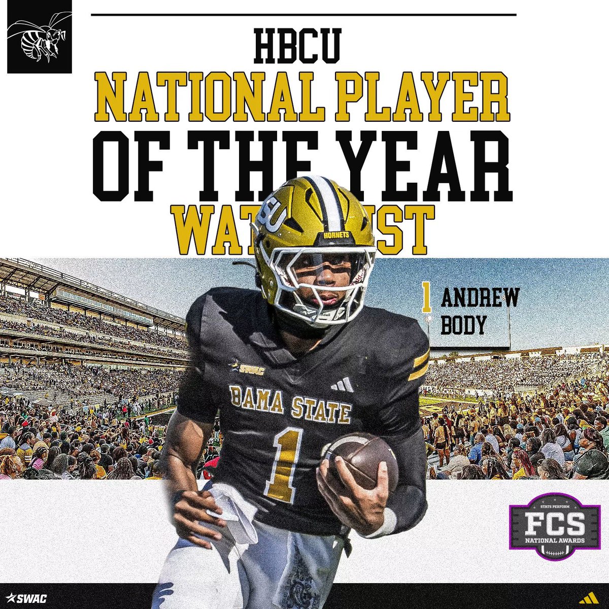 BamaStateSports's tweet photo. Three Hornets Named to Stats Perform NPOTY Preseason Watch List

Read More ➡️ https://t.co/cwVvChcxdc 

#SWARMAS1 https://t.co/pAV85fllZH