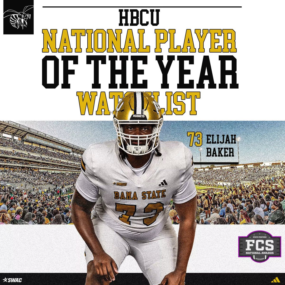 BamaStateSports's tweet photo. Three Hornets Named to Stats Perform NPOTY Preseason Watch List

Read More ➡️ https://t.co/cwVvChcxdc 

#SWARMAS1 https://t.co/pAV85fllZH