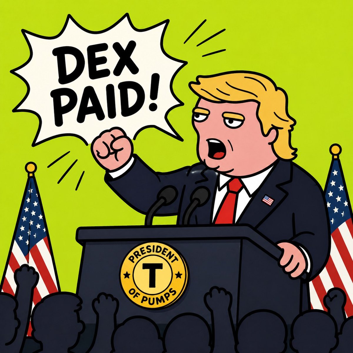 tronalddumprh's tweet photo. The campaign officially begins.
Liquidity for the people.
Volatility for everyone. 🇺🇸

CA : 0x831C205205C9069D4f1be94927653eE18b219019 https://t.co/Ul93RBRkCF
