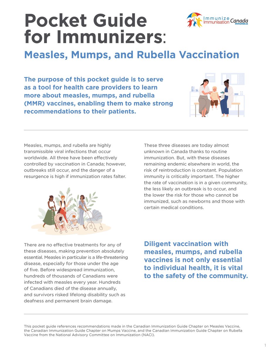 ImmunizedotCa's tweet photo. For health care professionals | Pocket Guide for Immunizers: #Measles, #Mumps, and #Rubella Vaccination | https://t.co/z3BkfscZDV #VaccinesWork #VaccinesSaveLives #GetImmunized https://t.co/PRLjRCsJGg