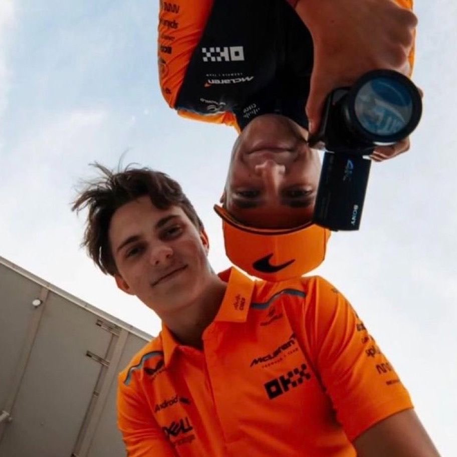 obsessf1on's tweet photo. lando and oscar taking each other's photos/videos: a very important thread https://t.co/qVdSh2QilK