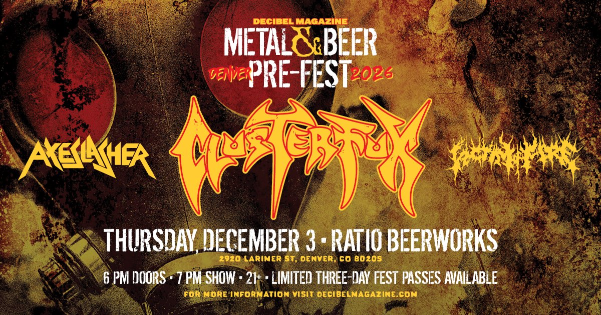 FillmoreDEN's tweet photo. Last chance for Early Bird 2 and 3-day tickets! 🤘 Decibel Magazine Metal &amp; Beer Festival heads back to the Fillmore with a STACKED lineup!

Dec. 4-5 + a special pre-fest at Ratio Beerworks on Dec. 3 🍻 

Single Day Passes On Sale | This Friday 10am
🎫 https://t.co/QR50pdXw6h https://t.co/Tyy0QooybN