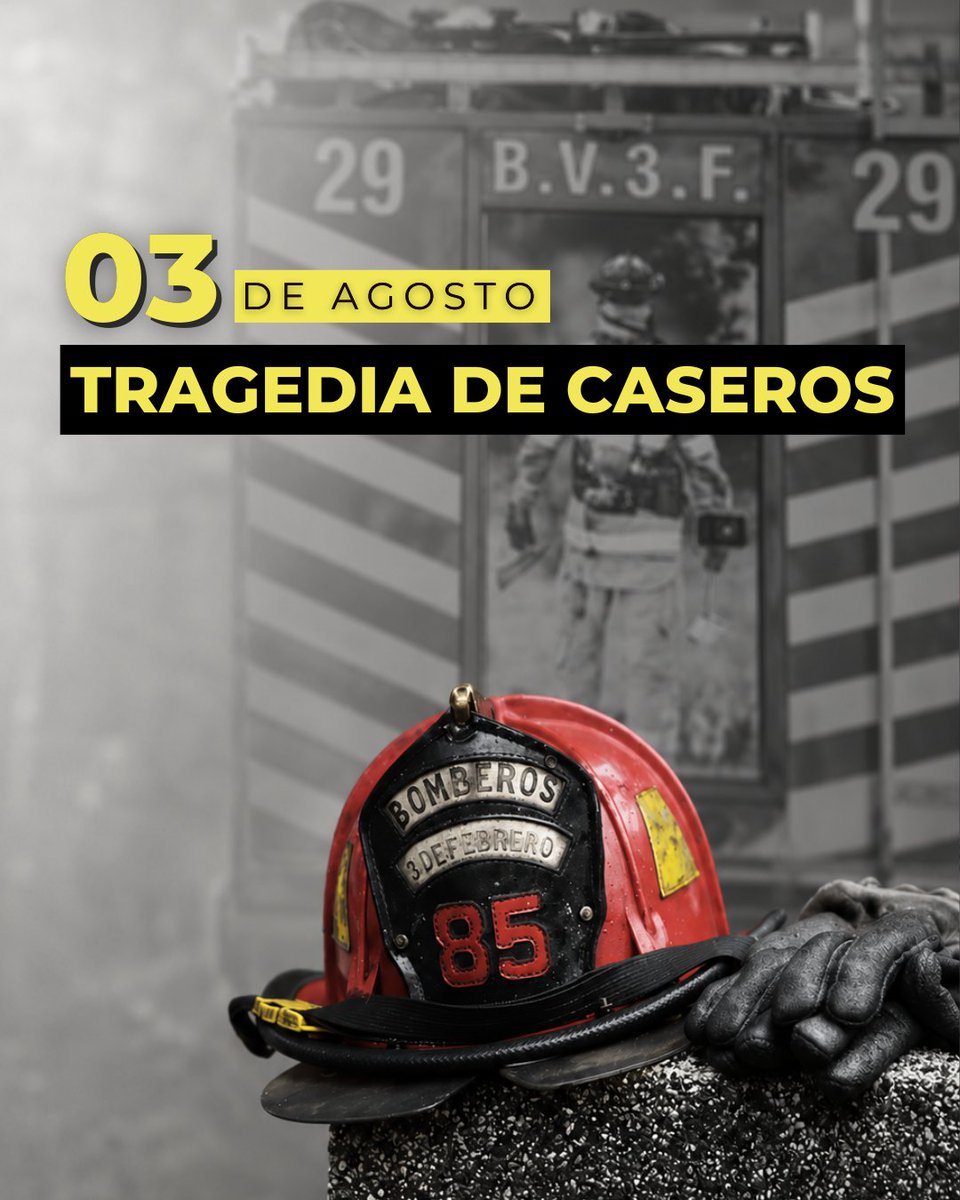 BVIoficial's tweet photo. 🧑🚒 Nuestro más sentido homenaje a los camaradas de Bomberos Voluntarios de Tres de Febrero caídos en servicio.
A cinco años de la tragedia de Caseros, admiración y respeto para Pablo Silva, Christian Ragazzoni y Gabriel Fedeli.
#BVI #Bomberos3F #Caseros #BomberosdeItuzaingó https://t.co/Q0ZqGpMRIv