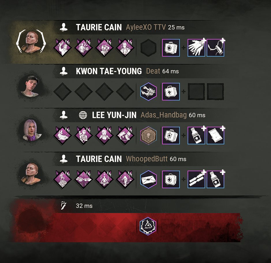 AyleeBaby's tweet photo. DBD chaos shuffle really did my teammate dirty 🤭 https://t.co/xZ4JU2zyxI