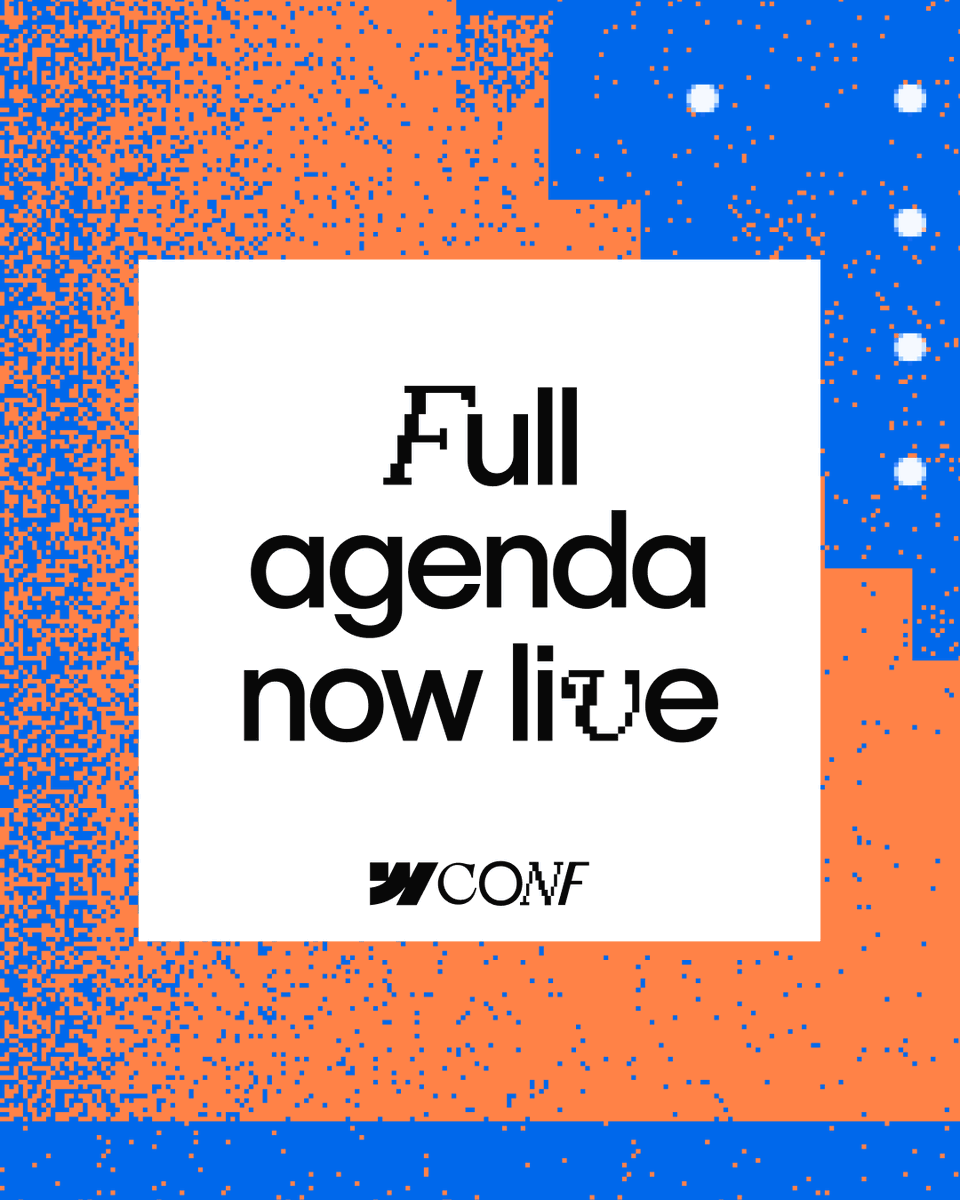 webflow's tweet photo. The Webflow Conf '26 agenda is live. @Amazon, @Microsoft, @Forrester, @tryprofound, Ethan Mollick — three days, Boston &amp; online. Tickets always sell out.
👉 https://t.co/TiFxpn4gCD 
#WebflowConf https://t.co/IK8UErK4Rm