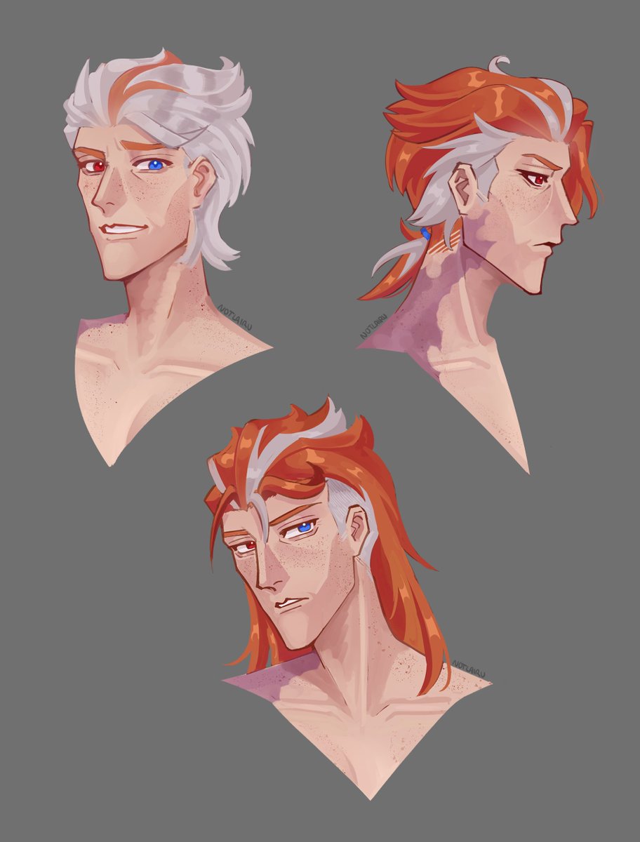 NotLairu's tweet photo. Different hairstyles #moira #overwatch https://t.co/A7XGjCmQvd