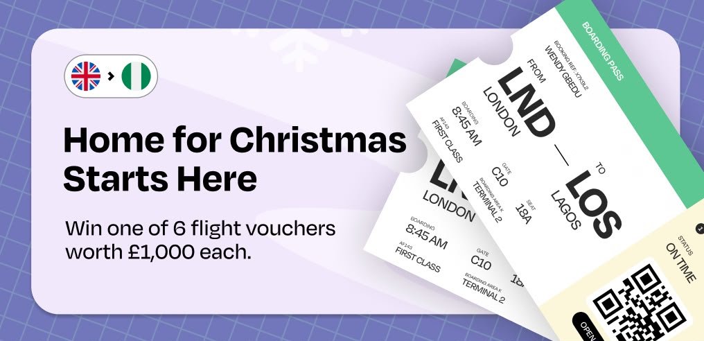 Ojogbonstilldey's tweet photo. Detty December flights are costing an arm and a leg, but @UseLemfi said “not on our watch”.
​Just send £1k+ to Nigeria in one transfer for a chance to win a £1,000 flight voucher or cash. I’m not missing out on #DecemberInNigeria this year fr. https://t.co/IdTlwcLCU8