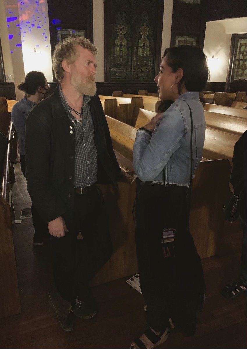 SilRigote's tweet photo. On this day I had just seen @Glen_Hansard playing a beautiful show at a church here in LA. I  got to thank him for posting this video when Bowie passed. Told him it helped w/ my grieving process to hear him singing my fav Bowie song. He then started singing Ashes to Ashes w/me. https://t.co/G48eoYwSBb