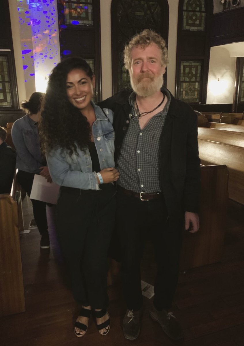SilRigote's tweet photo. On this day I had just seen @Glen_Hansard playing a beautiful show at a church here in LA. I  got to thank him for posting this video when Bowie passed. Told him it helped w/ my grieving process to hear him singing my fav Bowie song. He then started singing Ashes to Ashes w/me. https://t.co/G48eoYwSBb