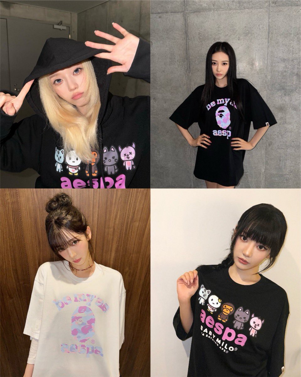 aespa_shimekiri's tweet photo. 🚨MYちゃん速報🌙

aespa × BAPE® コラボが発売されます🍋

🗓発売:8/2(日)午前1:00スタート
　→「8/1(土)の夜中」です。日付に注意してください
⚠️先着・数量限定です

🛒販売はhttps://t.co/V6fKsa2Qfr(海外サイト)です
　日本のhttps://t.co/cLAN4mU5tR・BAPE STOREでの販売ではありません
　日本への発送可否・送料は購入画面で確認してください

📦ラインナップ
・Tシャツ(白/黒) be my ae
・フーディ
・キーホルダー など
メンバーがBABY MILOのキャラクターになったデザインです。

深夜1時スタート、
「寝てたら終わってた」がいちばん起きやすい時間です

MYちゃんは当日の夜、もう一度鳴らします🔔

▼販売ページはこちら

https://t.co/wQYrkApS8I

#aespa情報 #aespa